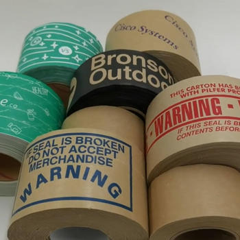 Custom Printed reinforced adhesive eco Kraft Paper gummed tape