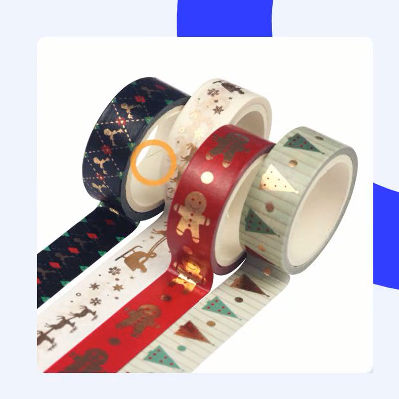 Christmas Foil Washi Tape Set Paper Festival DIY Scrapbooking Adhesive Masking Tape